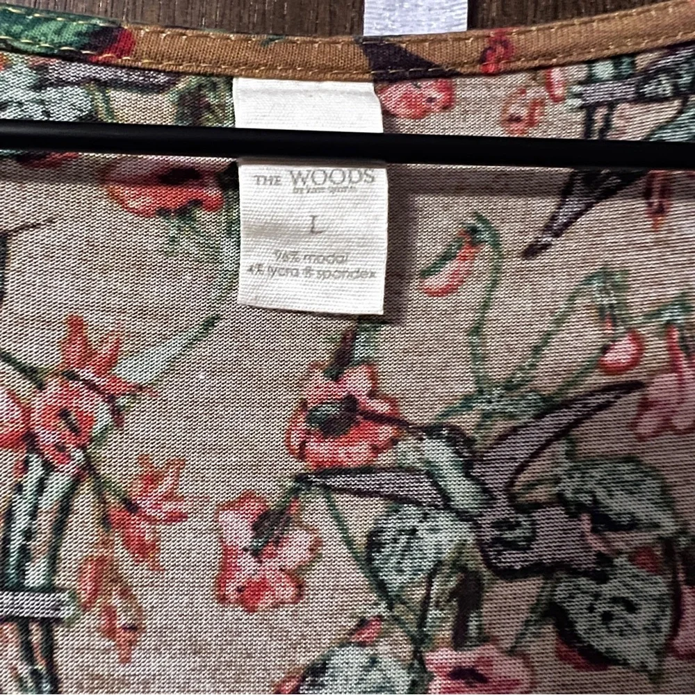 Kate Quinn Long Sleeve Shirt Tail Button Dress L - Picture 8 of 9